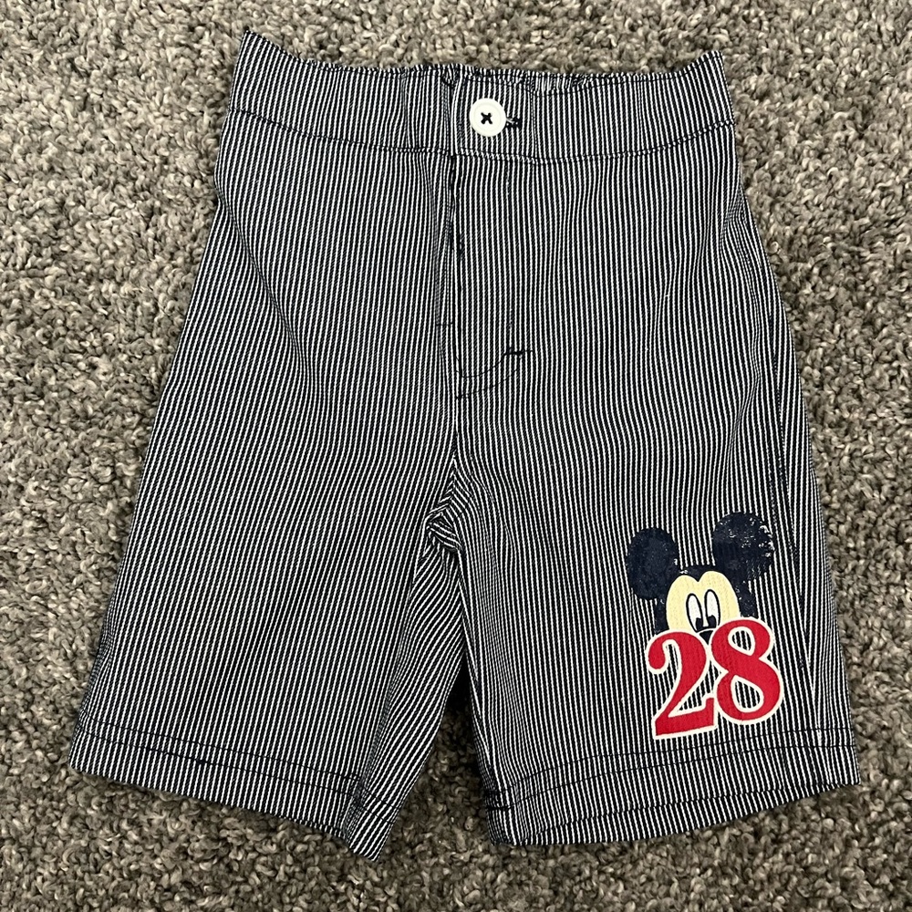 Vintage Authentic Disney Mickey Mouse Pinstripe Shorts